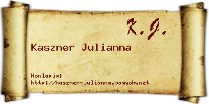 Kaszner Julianna névjegykártya