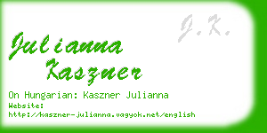 julianna kaszner business card